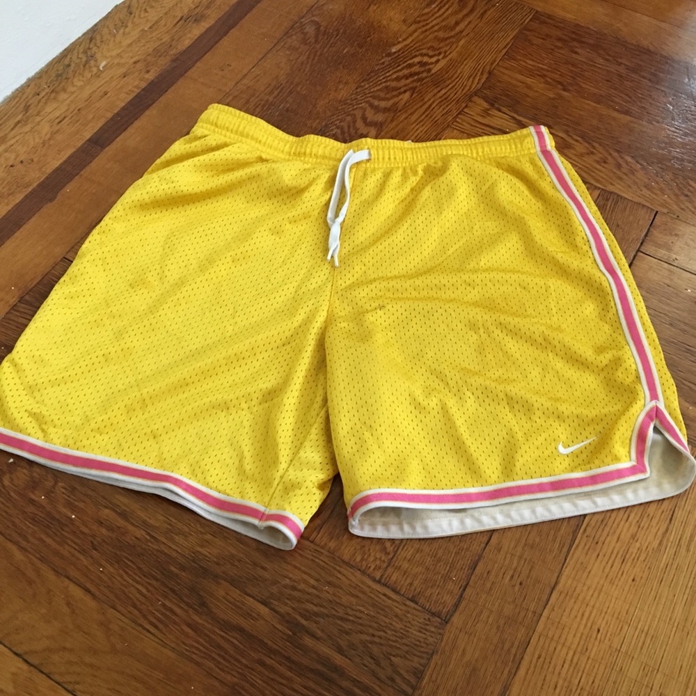 Yellow Nike running/work out shorts
